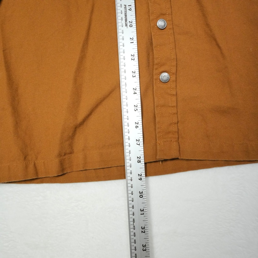 EUC Wrangler Jacket Workwear Men's Size Medium Button Snap Close Brown Hoodie - Picture 6 of 8
